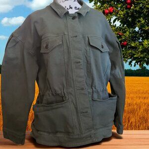 Made and Loved Loft Moss-color Canvas Jacket, XXL